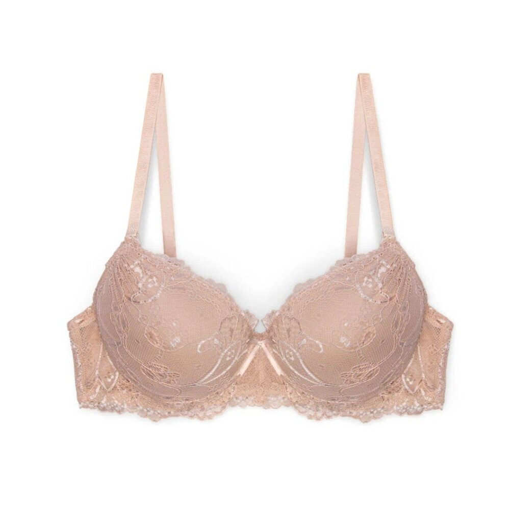 Rene Rofe Lingerie Womens Size 36C Floral Lace Double Extreme Push Up Bra 2719
